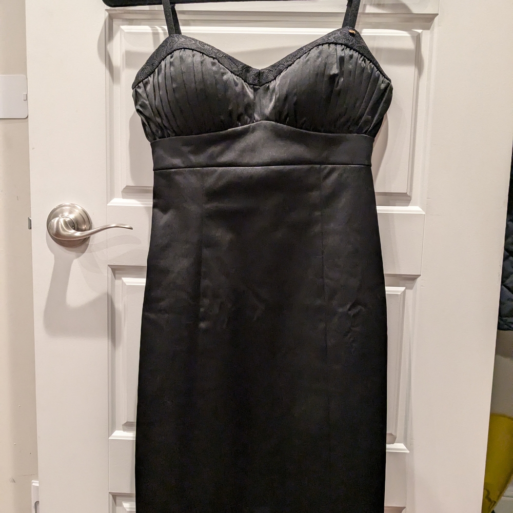 Guess Black Dress : Satin And Lace